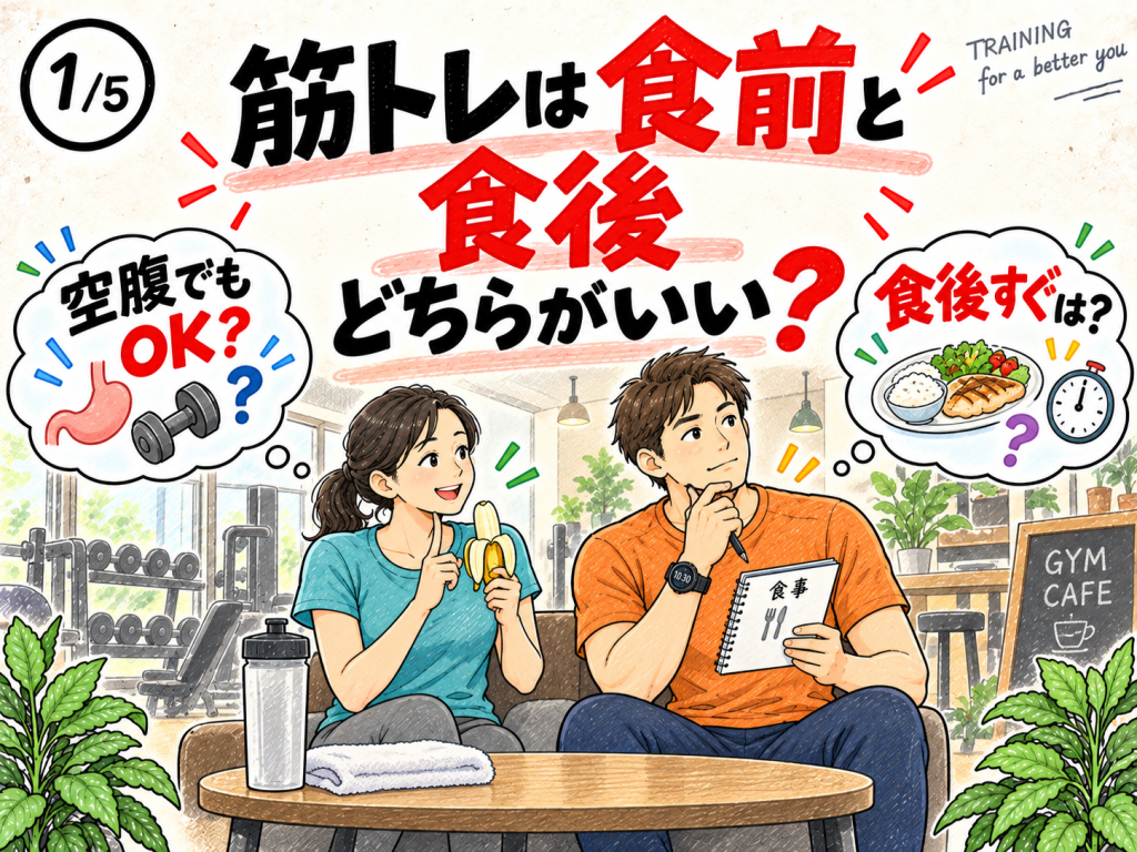 筋トレは食前と食後どちらがいい？食事の時間と選び方を解説
